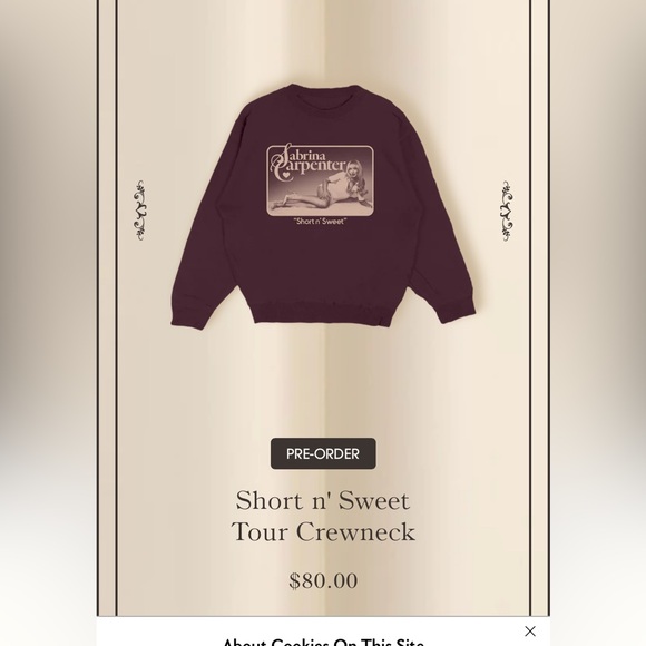 Sabrina Carpenter sweatshirt crewneck brown - XL - Picture 4 of 5